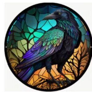 1pc 8"X8" Aluminum, Raven Watches, Halloween Sign.